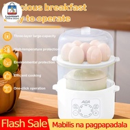 2 Layer Anti-scald Egg Boiler Electric Egg Cooker for Soft Boiled Eggs (White)