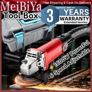 MtPro Small Waist 1600W Adjustable 6 Speed Angle Grinder Machine Angular Power Tool Grinding Cutting