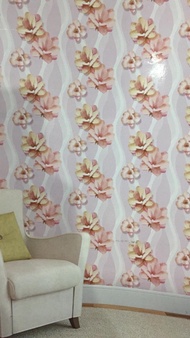 Wallpaper Dinding Motif Bunga Melati 3D