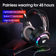 PANTSAN computer head-mounted chicken eating headphones with microphone 7.1 USB color photoelectric gaming wired headset