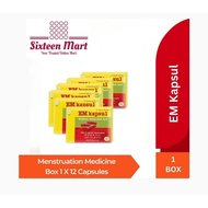 EM Kapsul Menstruation Medicine (Pelancar Haid) 1 box 12 capsule (SG)