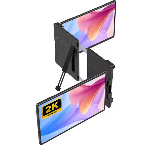 Ustaion Z Laptop Screen Extender 14" Portable Triple Monitor With QHD 2K IPS Display For Mac Windows