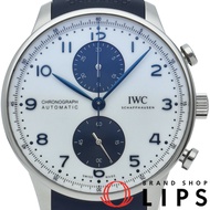 國際手錶公司（IWC）葡萄牙系列計時表 IW371620，不鏽鋼/橡膠錶帶，男士手錶，翻新，狀況極佳[二手]，錶盒，保固卡，拋光。