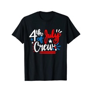 4th of July Patriotic Unisex T-Shirt - Cotton, 4th July Crew Graphic Tee with Stars & Stripes Design