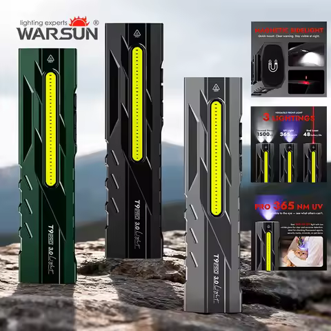 Warsun T9PRO 3.0 Latest LED Keychain Flashlight 1500Lm Portable Mini Torch Light Pocket Lantern Floo