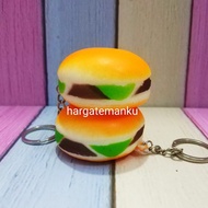 GANTUNGAN Squishy burger Keychain