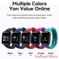 waterproof watch ❂[JOM PROMO PANAS ] Jam Pintar Smart Band 116 Plus Sports Fitness Activity Heart Rate Tracker Blood Pre