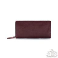 2R Pure Leather Erfurt Vegetable Tanned Cowhide Thick Zipper Long Clip Red