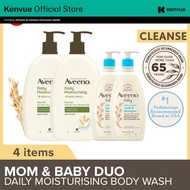 Bundle Of 4 Aveeno Daily Moisturizing Wash 1L X1 + Aveeno Baby Wash &amp; Shampoo 532ml X2 + Aveeno DM Wash 1L X1