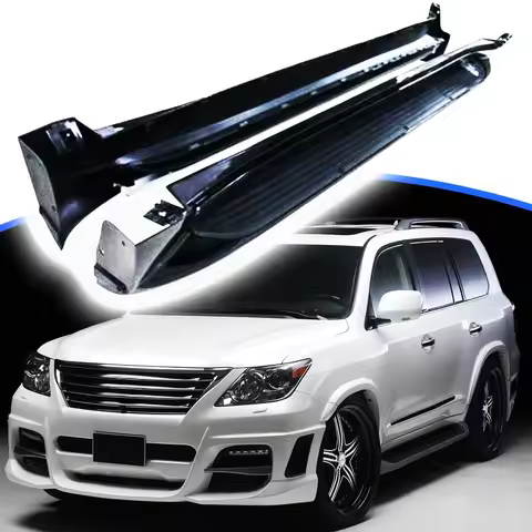 4PCS Running Boards Black side steps for Lexus LX570 J200 2007-2020 Car Accessories