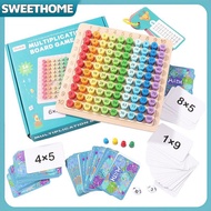 SWEETHOME Kids Montessori Educational Wooden Toys Baby Math Toys 99 Multiplication Table Math Arithm