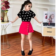 ROCK PANTS SET WITH RIBBON T-SHIRT 1-8 YEARS LATEST MODEL PANTS AND T-SHIRT