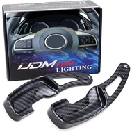 iJDMTOY Twill-Weave Carbon Fiber Pattern/Style Larger Paddle Shifter Extensions Compatible with Lexu