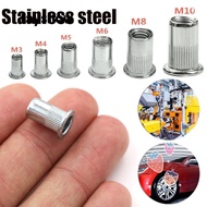 FAYSHOWSG 10pcs Stainless Steel Rivnut Rivet Nut Tool Set Durable Threaded Rivet