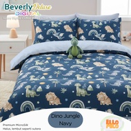Dino Jungle 3D BED Sheet Set (WITHOUT BED COVER) |Beverly Digitaldeluxe | 90x200 100x200 120x200 140