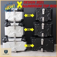 <PROMOTION> Motorcycle Aluminium Top Box Kotak Motosikal Aluminum 28L 36L 45L 55L 65L 80L