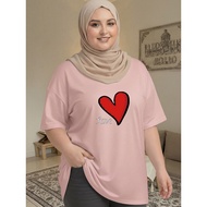 2X321 [AIYOU] XL-5XL T Shirt Baju Perempuan Style Tshirt Woman Korean Style Wanita Plus Size Clothes