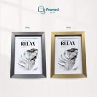 2A Full Metallic Wood Photo Frame with matting | Rustic Metallic Frame Wall & Desk Display (Y2201)