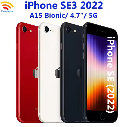 Original iPhone SE 3 (2022) 5G SE3 4.7" Unlocked 64/128GB ROM IOS Fingerprint A15 Bionic IPS LCD NFC