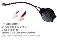 【READY STOCK】HP Elitebook 9470M 820 840 640 G1 DeLL 14Z 5423 Lenovo X1 CARBON Laptop BIOS / CMOS Bat