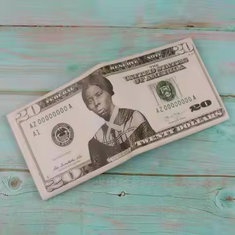 Men Money Canvas Wallets Credit ID Card Holder Bags Purses Currency Notes Pattern Insert Picture Cas