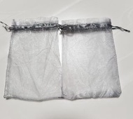 紗袋 網袋 回禮 束繩袋 包裝 禮物袋 灰色