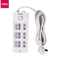 6m Socket Power Strip Anti-Shock Deli Extension Cord182093Power Socket Strip Extension Cord WM7E