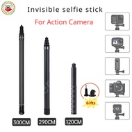 For Insta360 X4 X5 invisible selfie stick 1.2m/3m Insta360 X3 Ace Pro Ultra-Light Carbon Fiber Stick