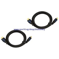 (10 Feet) HDMI Cable (1080p 4K 3D High Speed with Ethernet ARC) - Latest Version， 2-Pack