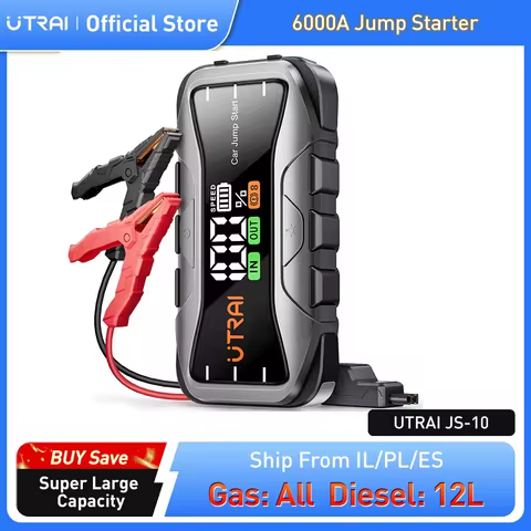 UTRAI 27000mAh Car Jump Starter Power Bank 6000A Car Booster Auto Emergency Starting Device Jump Sta