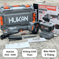 Máy Mài Cắt Góc Pin Hukan AGS 6400 Không Chổi Than 3 Cấp Tốc Độ Chân Pin Phổ Thông Bảo Hành 6 Tháng