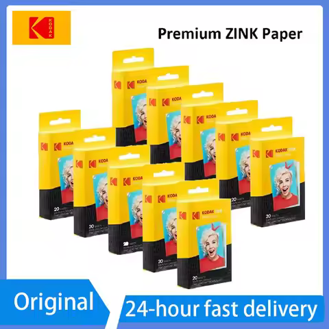 20/40/60/80/100/200 Sheets Original Kodak Zink Photo Paper 2"x3" Premium Compatible with Kodak Smile