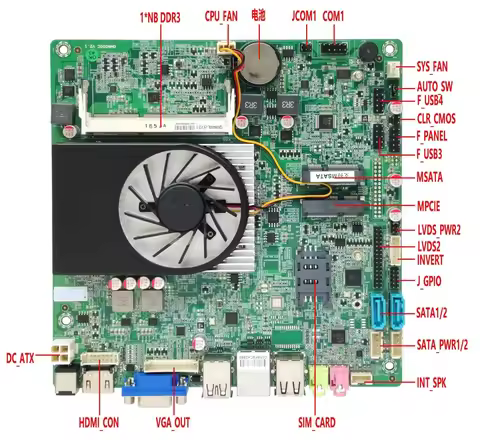 Elsky 17*17cm ITX Motherboard QM9400L 4th Gen Integration CPU I3 4010U I5 4200U I7 4500U for Wind7/8