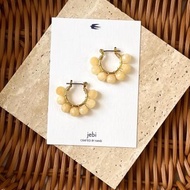 維他命黃 / 黃玉髓造型圓環耳環