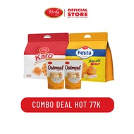[DEAL HOT 77K] Combo bánh karo sợi gà tươi bánh mì hoa cúc tươi ngàn lớp Festa Richy  bánh yến mạch 