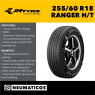 JK Tyre 255/60 R18 4PR Ranger H/T Highway Terrain SUV Tubeless Tires, Made in India