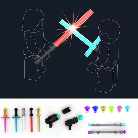 105PCS Light Sword Saber Blaster Building Blocks Accessory Pack - For Lego SW Fans, 3rd-Party Compat