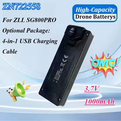 High Quality ZN722558 3.7V 1000mAh Drone Battery for ZLL SG800PRO RC Drone Quadcopter Spare Parts Dr