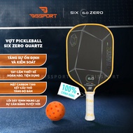 Genuine Six Zero Quartz Pickleball Racket Black with Gold Edge - Powerful Hit, Perfect Control - Ult
