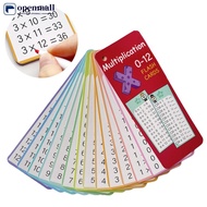 【OMALL】 0-12 Times 14Pcs Table Cards Multiplication Charts Self Check Math Learning Tool Montessori 