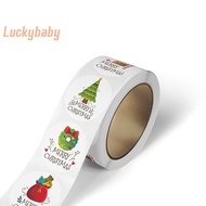 [LuckybabyS] 500Pcs/roll Christmas Children's Toy Gift Decoration Sticker Sealing Sticker Merry Christmas Self-adhesive Labels Gift Sticker new