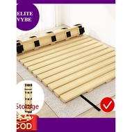 Elite Vybe Solid Wood Tatami Bed Frame | Moisture-Proof & Breathable | 3 Sizes | Spine Support | Fol