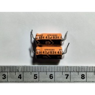 bag capacitor 47uF 63v Sprague disassemble