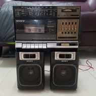 Sony組合式卡式帶收音機喇叭音響 索尼CFS-1000S Cassette Radio Speaker Hifi FM/MW/SW1/SW2