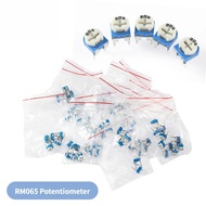 65PCS RM065 Trimmer Potentiometer Adjustable Resistance 100R~1M Variable Resistors 200 1K 2K 5K 10K