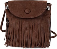 Small Handbag with Tassel, Hippie Fringe Bag Bring Sue 70s Fashion Women's Crossbody Vintage Boho Ba