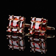 Golden Red Crystal Cuff Nails Shirt Cuff Nails High-End Gift Box French Cuff Nails Golden Red Crysta