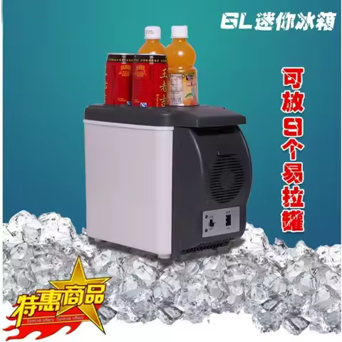 New 12V 48W 6L Portable Car Refrigerator Heating & Cooling Dual Purpose Mini Refrigerator For Picnic