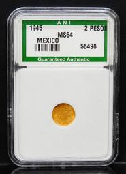 1945年墨西哥 2披索金幣…3485