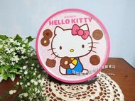[佩姬蘇]餅乾曲奇圓形空鐵盒-7.5吋日本製BOURBON Hello Kitty粉紅色sanrio三麗鷗授權企業品牌